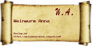 Weinwurm Anna névjegykártya